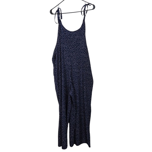 SHEIN Navy Polka Dot Wide Leg Jumpsuit Size 0XL - Picture 4 of 6